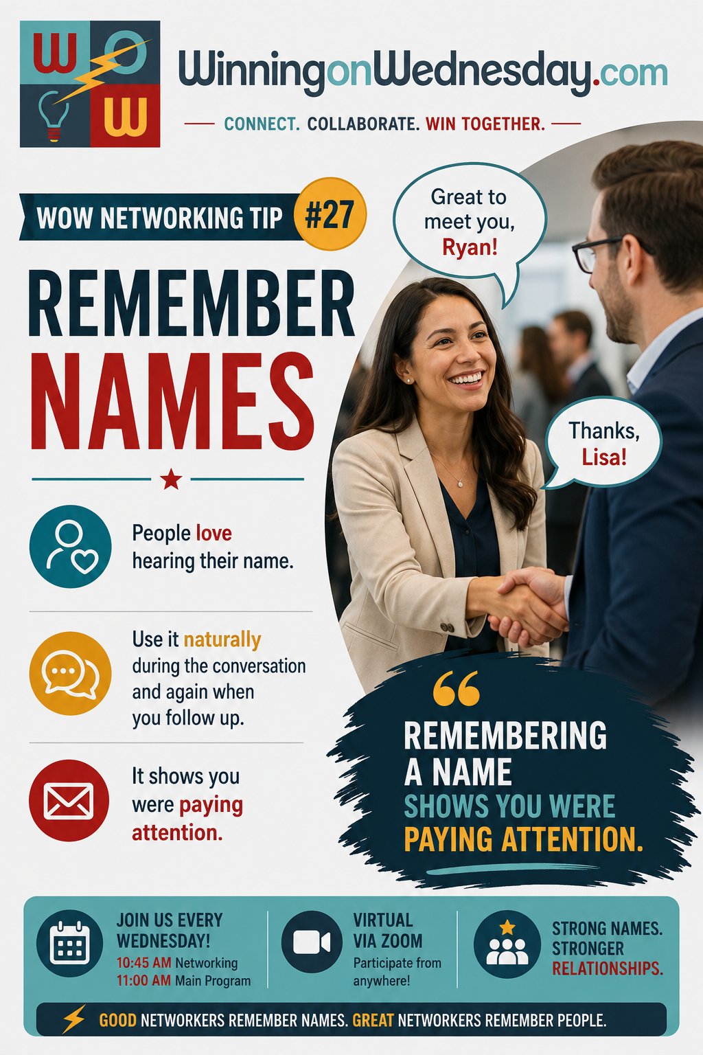WOW Networking Tip